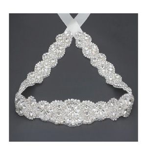 Rhinestone crystal sash💛